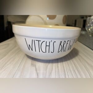 Rae Dunn Seasonal Halloween Fall ‘Witch's Brew’ Ceramic Bowl in White
